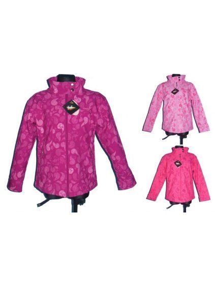 Bunda jarní softshell dětská dívčí (104-140) WOLF B2364 světle růžová 104