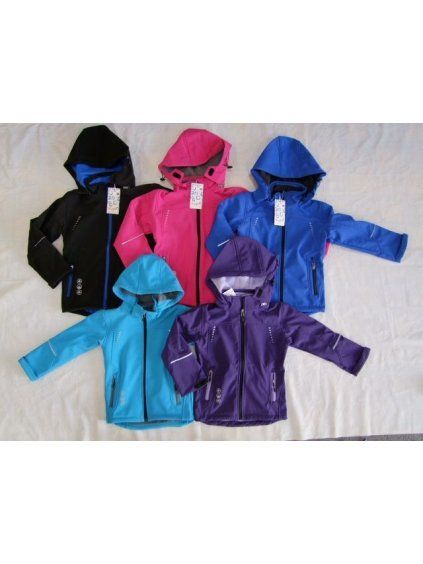 Bunda softshell dětská  dívčí a chlapecká (98-128)  KUGO B1810 modrá 104