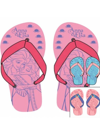 Žabky frozen dětské dívčí (22-27) T.K.LICENS D09963 modré 24/25 (Barva růžová, Velikost 26-27)