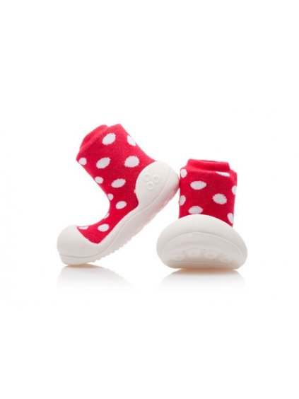 První botičky pro první krůčky (19-22,5) Attipas Polka Dot Red (Velikost 22,5)