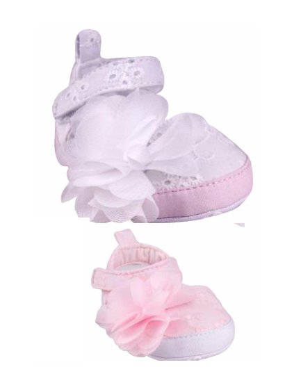 Capáčky botičky kojenecké dívčí (0-6, 6-12m) YO! OB-020 (Barva bílá, Velikost 0-6m)
