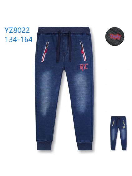 Chlapecké zateplené riflové kalhoty KUGO YZ8022