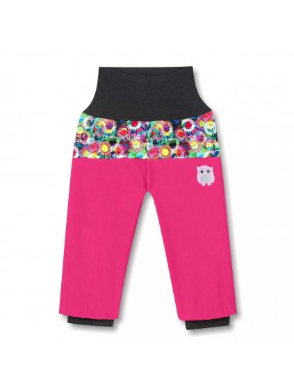 Kalhoty softshell kojenecké dětské dívčí (74-104) KUGO HK1772 (Barva růžová, Velikost 98)