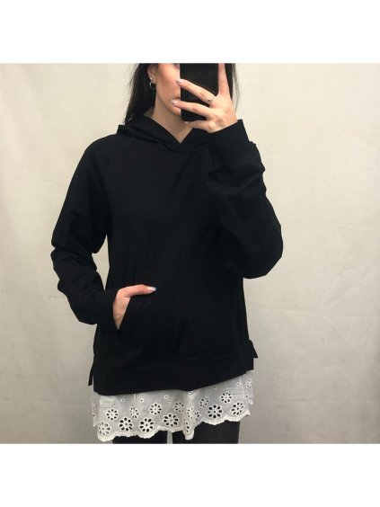 Mikina se spodničkou dlouhý rukáv dámská (S/M ONE SIZE) ITALSKá MÓDA IM921002/DR (Velikost S/M/L, Barva tmavě béžová)