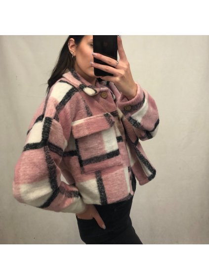 Kabát krátky dlouhý rukáv dámský (S/L ONE SIZE) ITALSKÁ MÓDA IMM21754/DR (Velikost S/M/L, Barva hnědá)