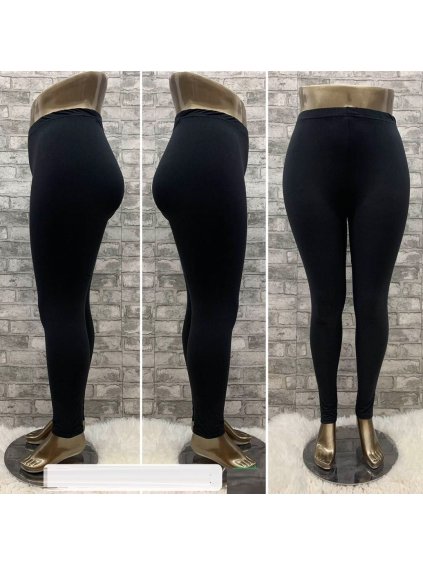 Legíny dlouhé slabé dámské nadrozměr (XL-5XL/černá) SMI21MA-50 (Velikost L/XL, Barva Černá)