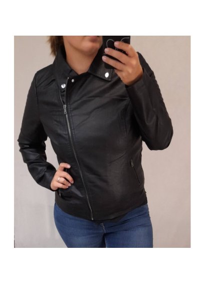 Bunda Křivák koženková nadrozměrná dámska (3XL-7XL) S. West MA121BRO120-1/DR (Velikost 3XL, Barva Černá)