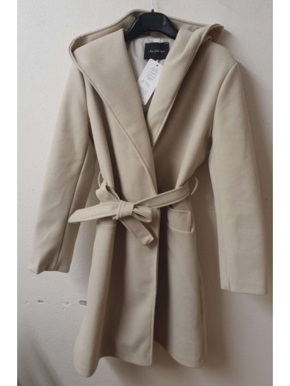 Kabát flaušový dámský (S/M ONE SIZE) ITALSKÁ MÓDA IMM2182352 (Velikost S/M/L, Barva béžová)