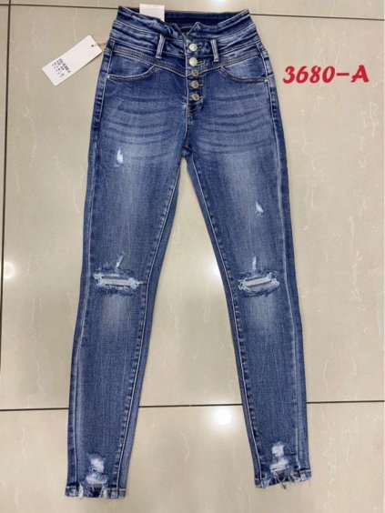 Rifle jeans dlouhé dámské (XS-XL) RE-DRESS MA5203680-A/DR (Velikost XS, Barva modrá)