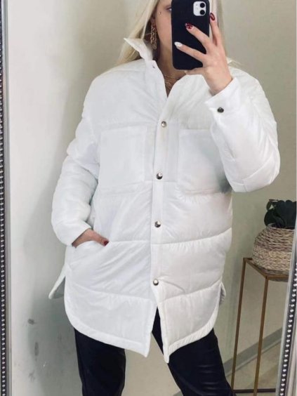Bunda slabá jarní šusťáková dámská (S/L ONE SIZE) ITALSKÁ MÓDA IMM2183013/DR (Velikost S/M/L, Barva béžová)