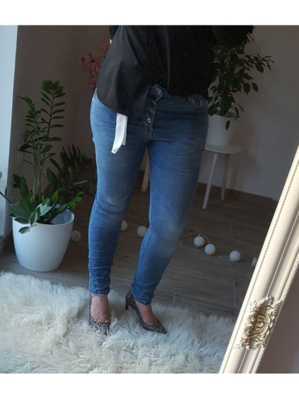 Rifle jeans baggy dlouhé dámské (XS-XL) JEWELLY LEXXURY LEX20JW9280/DR