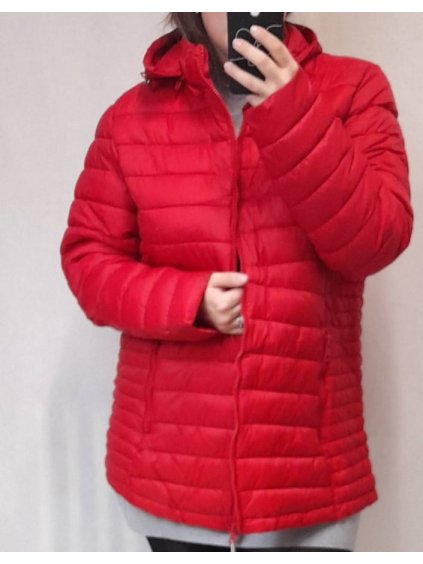 Bunda zimní dámská nadrozměr (2XL-6XL) EGRET MA821W10249 (Velikost 2XL, Barva červená)