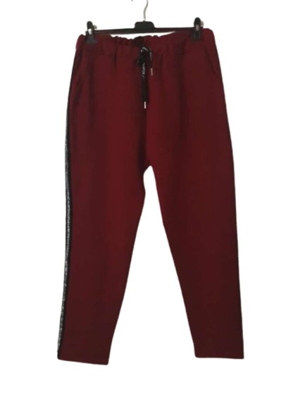 Kalhoty dlouhé dámské nadrozměr (3XL/4XL ONE SIZE) ITALSKÁ MÓDA IMWQ21185 (Velikost 3XL/4XL, Barva tmavě modrá)