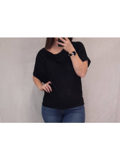 Tunika s vodou krátký rukáv dámské neon (L/XL ONE SIZE) ITALSKÁ MÓDA IMD22VODA/DR (Velikost S/M/L, Barva Černá)