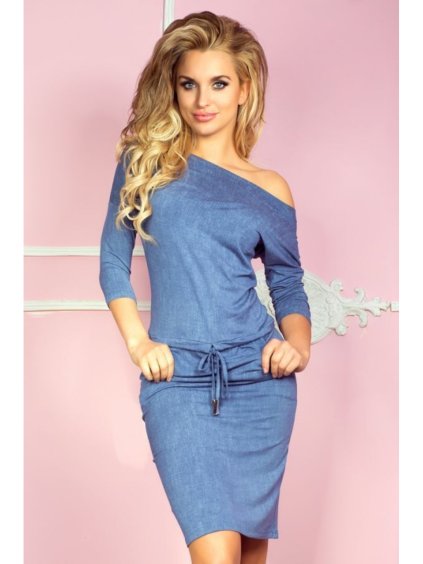 Sportovní šaty - viskóza - Modré džíny 13-20
 NMC-13-20 (Velikost S, Barva _barva viz foto)