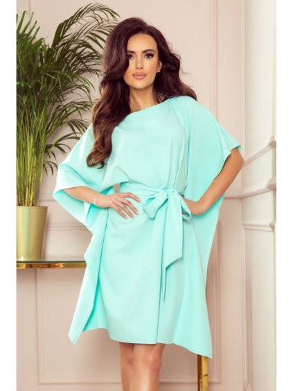 287-6 SOFIA Motýlí šaty - máta NMC-287-6 (Barva _barva viz foto)