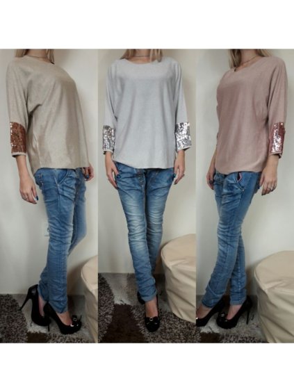 Svetr 3/4 rukáv dámské (uni m/l) MILLENIUM JP-1058