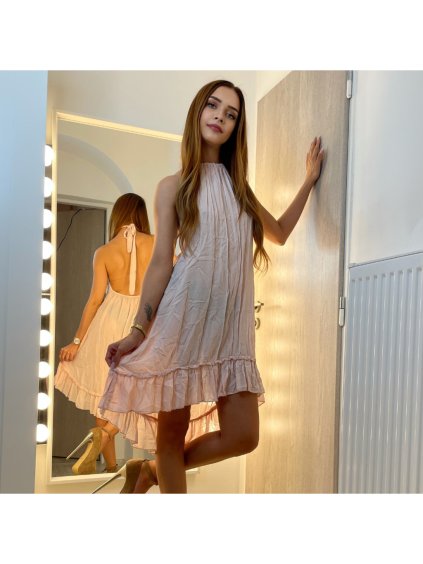 Šaty krátké letní dámské (uni s/l) ITALSKá MODA IM1519Y25607 (Barva bílá)