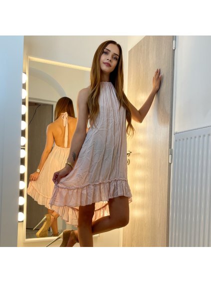Šaty krátké letní dámské (uni s/l) ITALSKá MODA IM1519Y25607 (Barva bílá)