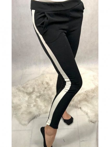 Kalhoty společenské dlouhé dámské polyesterové (uni s/m) ITALSKá MóDA IMT19329-1