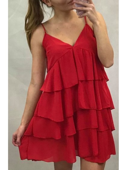 Šaty elegantní na raminkách společenké dámské (uni s/m) ITALSKá MÓDA IMT19623 (Barva růžová)