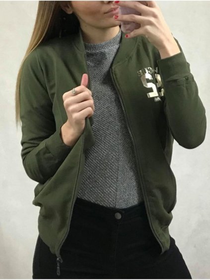 Mikina slabá na zip dámská (uni s/m) TURECKÁ MÓDA IMT20013 (Barva červená)