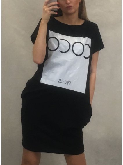 Šaty klasik krátký rukáv COCO dámské (uni s/l) ITALSKÁ MODA IMC20147IMD