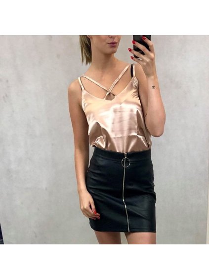 Tielko letné dámske (uni s / m) TURECKÁ MODA CAL19004/DR (Velikost S/M/L, Barva tmavě béžová)