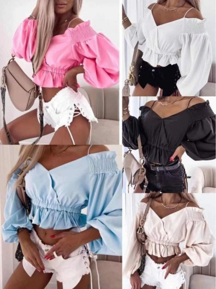 Top tričko elegantní dlouhý rukáv dámský (S/M ONE SIZE) ITALSKÁ MÓDA IMWD211524/DR