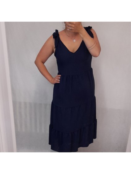 Šaty letní na ramínka dámské (S/M ONE SIZE) ITALSKÁ MÓDA IMWA215731 (Velikost S/M/L, Barva růžová starorůžová)