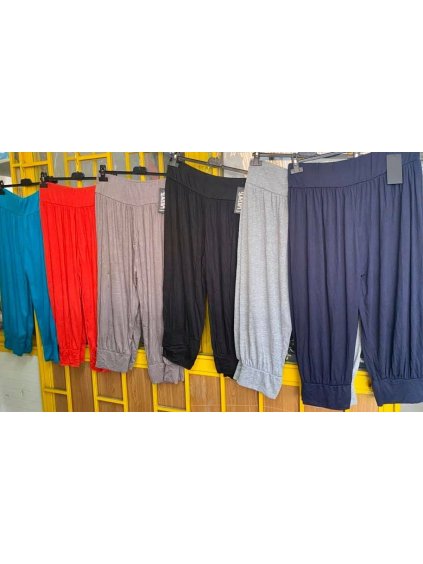 Kalhoty harémky aladinky 3/4 krátké dámské (L/XL one size) ITALSKÁ MÓDA IMD21405/DR