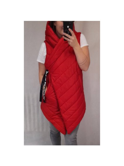Vesta prodloužená šusťáková dámská (L/XL/2XL ONE SIZE) ITALSKÁ MÓDA IMWK21661
