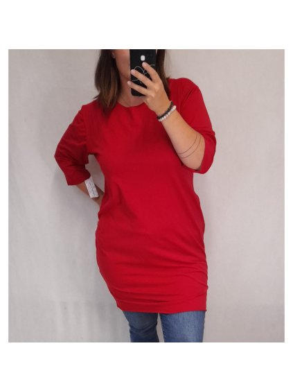 Šaty klasik 3/4 rukáv dámské nadrozměr (2XL/3XL/4XL) ITALSKÁ MÓDA IM321245/DUR (Velikost 2XL/3XL, Barva Černá)