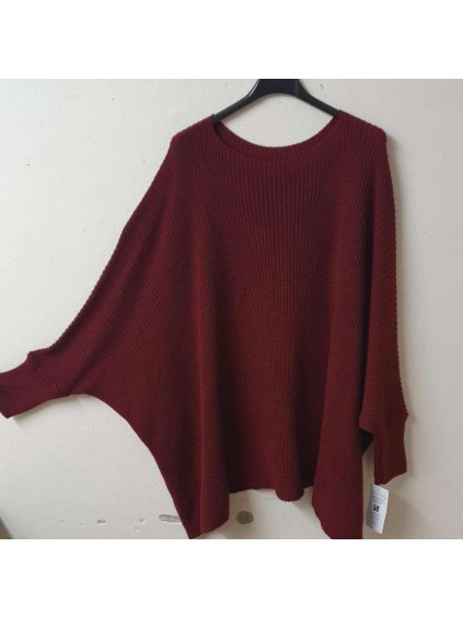 Svetr oversize dlouhý rukáv dámský nadrozměr (XL/2XL ONE SIZE) ITALSKá MODA IM721350