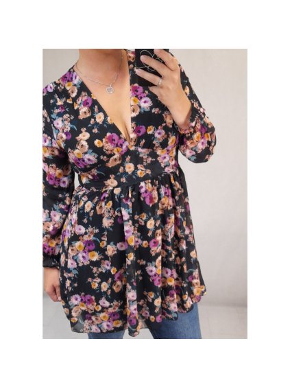 Šaty elegantní dlouhý rukáv dámské (S/M ONE SIZE) ITALSKÁ MÓDA IMWA21539/DR (Velikost S/M/L, Barva Černá)