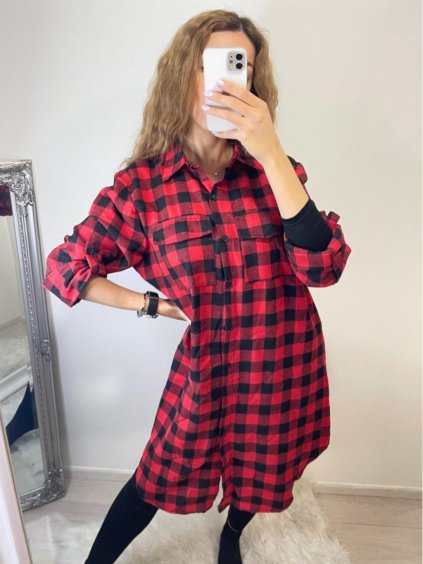 Šaty košilové dlouhý rukáv dámské (L/XL ONE SIZE) ITALSKá MóDA IM720518 (Velikost S/M/L, Barva bílá)