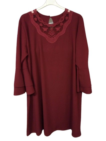 Šaty dlouhý rukáv dámské nadrozměr (3XL/4XL ONE SIZE) ITALSKÁ MÓDA IMWQ21211 (Velikost 3XL/4XL, Barva Černá)