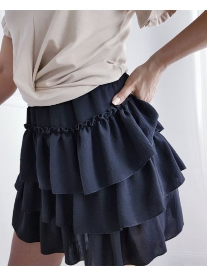 Sukně krátká dámská (S/M ONE SIZE) ITALSKÁ MÓDA IMWG216056/DR (Velikost S, Barva béžová)
