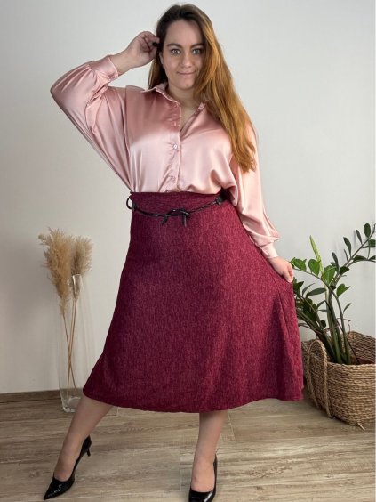 Sukně teplá dlouhá dámská (S/M/L ONE SIZE) ITALSKÁ MÓDA IM7211044/DUR