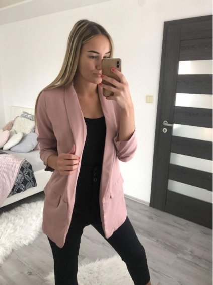 Sako elegantní dlouhý rukáv dámské (S/M ONE SIZE) ITALSKÁ MÓDA IMWB22635/DR (Velikost S/M/L, Barva červená)