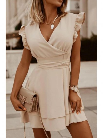 Šaty elegantní letní bez rukávů dámské (S/M ONE SIZE) ITALSKÁ MÓDA IMD22201/DR