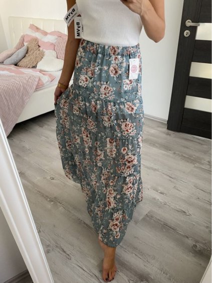 Sukně letní dlouhá dámská (S/M ONE SIZE) ITALSKÁ MÓDA IMWC222485/DRU (Velikost S/M/L, Barva Černá)