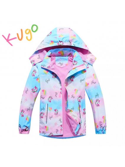 Dívčí podzimní bunda, zateplená - KUGO B2843