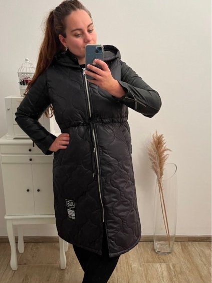 Vesta s kapucí bez rukávu dámské nadrozměr (XL/2XL ONE SIZE) ITALSKá MóDA IM4221312