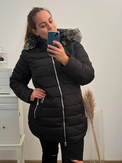 BUNDA KABÁT ZIMNÍ DÁMSKÁ (4XL-7XL) TA FASHION TAF2210NU-T černá (Velikost 4XL, Barva Černá)