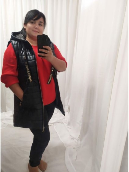 Vesta s kapucí bez rukávu dámské nadrozměr (XL/2XL ONE SIZE) ITALSKá MóDA IM322313