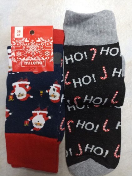 Ponožky milena vánoční dámské (38-41) POLSKÁ MÓDA DPP21333