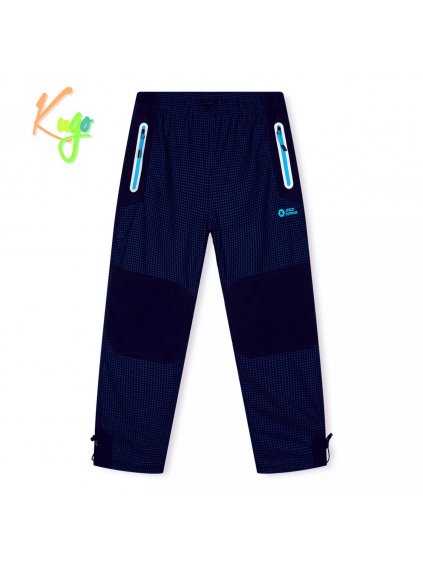 Chlapecké zateplené outdoorové kalhoty KUGO C7775, modrá- signální zip