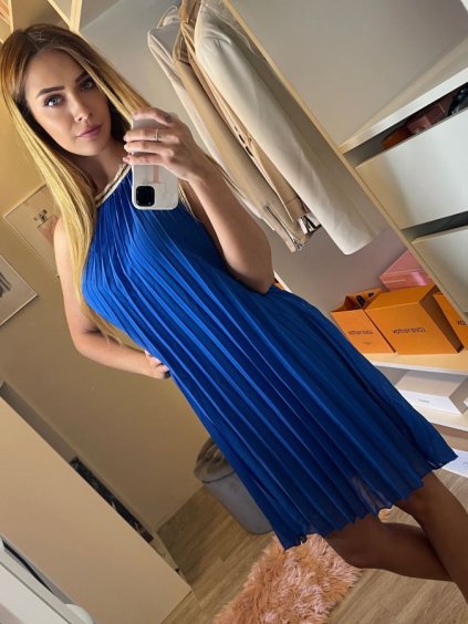 Šaty elegantní bez rukávu dámské (S/M ONE SIZE) ITALSKÁ MÓDA IMD22307 (Velikost S/M/L, Barva Černá)