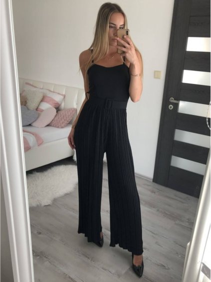 Overal dlouhý carmen na ramínka dámský (S/M ONE SIZE) ITALSKÁ MÓDA IMD22448/DR (Velikost S/M/L, Barva Černá)